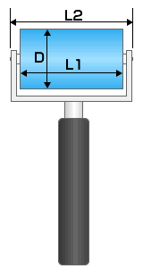 クリーニングローラー ミニハンディタイプ 寸法